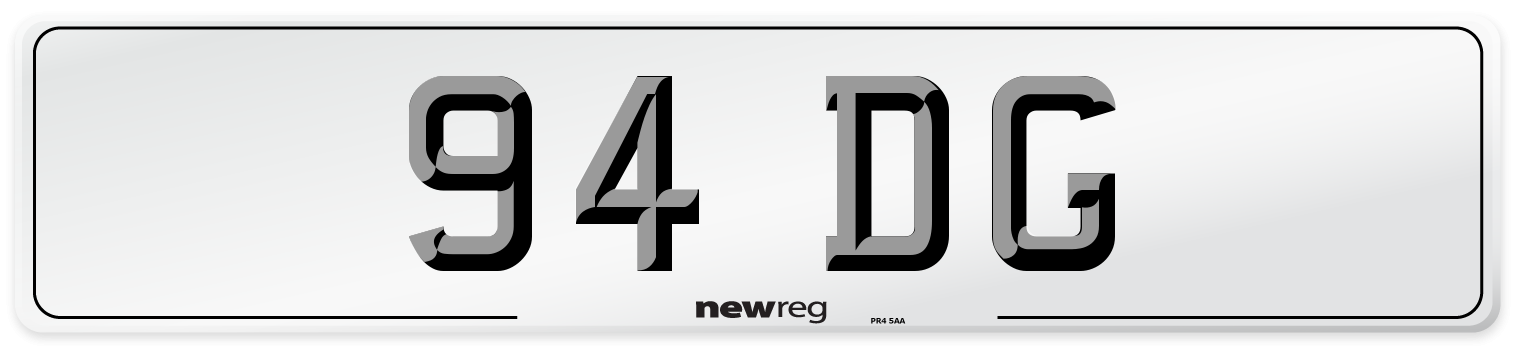 94 DG Number Plate from New Reg